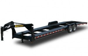 Two car gooseneck trailer