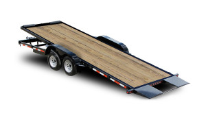 Large Wood Floor Tilt Car Trailer