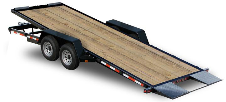 Wood Floor Tilt Car Trailer