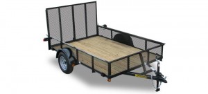 Standard Mesh Sides Single Axle Utility Trailers