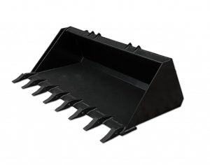 Low profile bucket with teeth